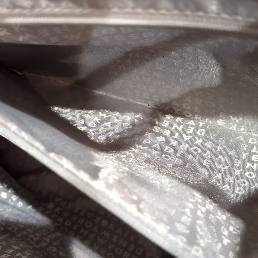 Kate Spade GUC Mavis Silver Taden Street Tote Shimmer Glitter Bag Purse CALLOUTS - Picture 11 of 16